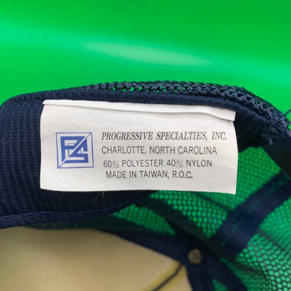 Vintage NASA Mesh Trucker Hat Navy Shuttle Astronaut Kennedy Snap-Back Cap 80s - Picture 7 of 8